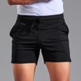 thumbnail image 2 of Mens Athletic Shorts Qiggri Men Solid Fashion Pockets Sports Elastic Mid-Waist Lace-Up Middle Waist Shorts, 2 of 7