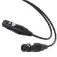 thumbnail image 4 of 0.5M Black 3Pin XLR 1 Male to 2 Female Audio Extension Cable Microphone Y Splitter Audio Cord Line for Mixer Mic, 4 of 6