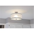 thumbnail image 2 of Beldi 21725-C2A Portland Chrome Finish White Fabric Shade Semi Flushmount, 2 of 2