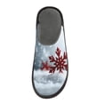 thumbnail image 3 of IAUYY Memory Foam House Slippers Suitable for Both Men and Women. Comfortable, Anti-Slip Plush Flat-Bottomed Slippers The Best Holiday Gift Red Snowflakes, 3 of 9