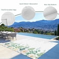 thumbnail image 3 of Spring White Floral Outdoor Rug for Patio/Deck/Porch, Non-Slip Large Area Rug 5 x 7 Ft, Summer Eucalyptus Leaves Pastoral Indoor Outdoor Rugs Washable Area Rugs, Reversible Camping Rug Carpet Runner, 3 of 8