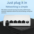 thumbnail image 2 of 5 Port 100Mbps Ethernet Switch Mini Portable RJ45 Hub Splitter with Power Cable US Plug, 2 of 4