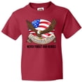 thumbnail image 3 of Inktastic Memorial Day- Never Forget Our Heroes- Bald Eagle Youth T-Shirt, 3 of 5