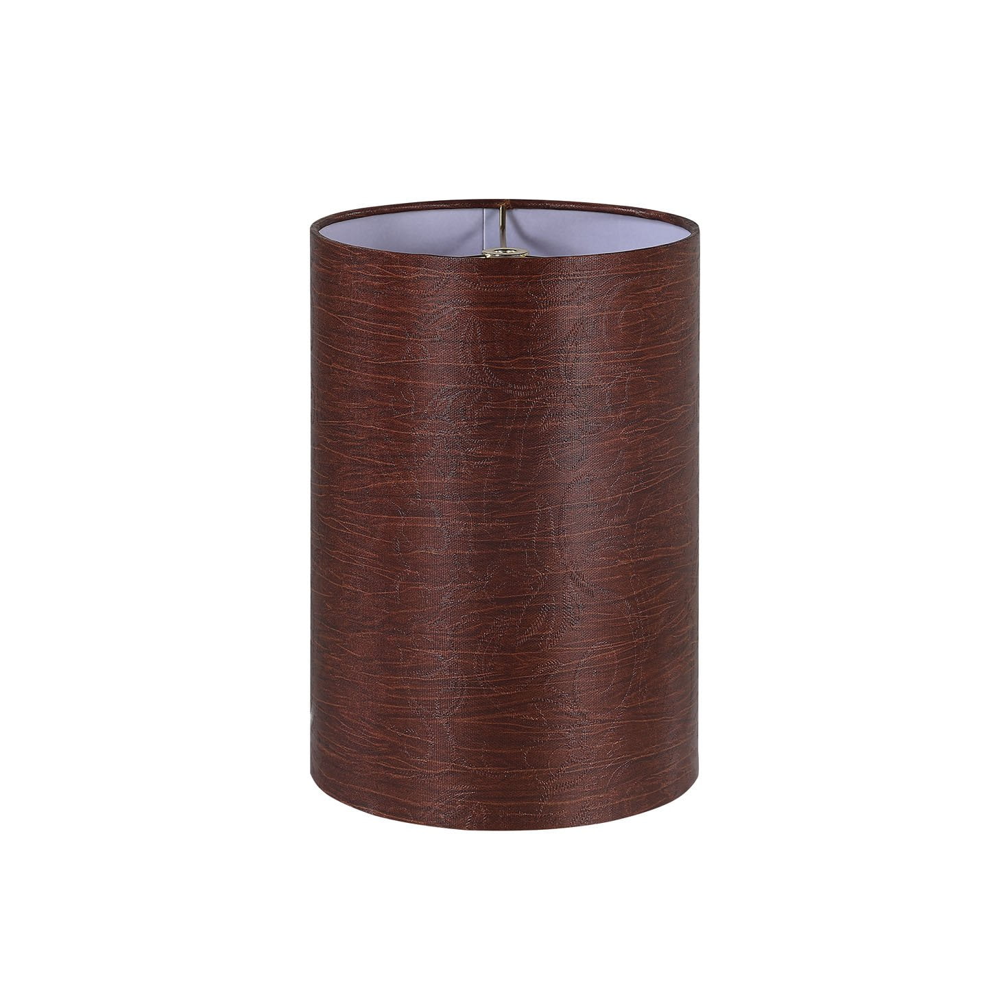Aspen Creative 31402 Transitional Drum (Cylinder) Shape Spider Construction Lamp Shade in Brown, 8" wide (8" x 8" x 11")
