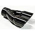 thumbnail image 3 of Embout d'Échappement 2.50 Pouces Entrée Double 3.00 X 9.50 Long Rond Double Paroi Noir Minuit Chrome Inox Embout d'Échappement Wesdon, 3 of 4