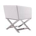 thumbnail image 5 of Manhattan Comfort HollyWood Faux Leather Accent Lounge Chair in White, 5 of 8