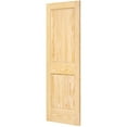 thumbnail image 6 of 2-Panel Colonial Solid Pine Unfinished Arch Top with V-Groves Interior Door Slab, 6 of 8