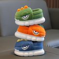 thumbnail image 4 of Otqutp Cute Dinosaur Slippers for Boys Girls Kids Fuzzy House Shoes with Soft Anti-Slip Sole Boys Girls Cotton Cozy Slipper, 4 of 8