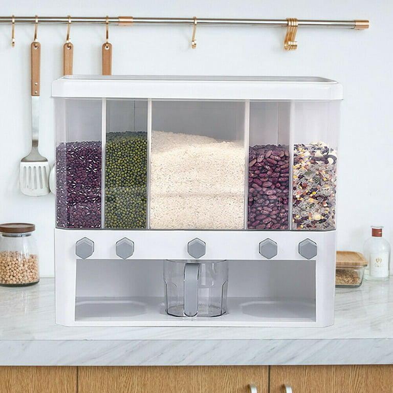 YJSSXJKO Cereal Dispenser Countertop,5L 2Pc Organization and Storage  Containers for Kitchen and Pantry,Dispensers for Dry
