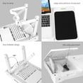 thumbnail image 5 of Zorpupoa Laptop Desk for Bed, Foldable Laptop Table with Internal Cooling Fan LED Light 4 USB Ports Adjustable Height for Home Office Use, White, 5 of 8