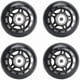 thumbnail image 1 of 4 Pack Inline Skate Wheels Indoor/Outdoor Replacement Wheel with Bearings 70mm,Black, 1 of 5