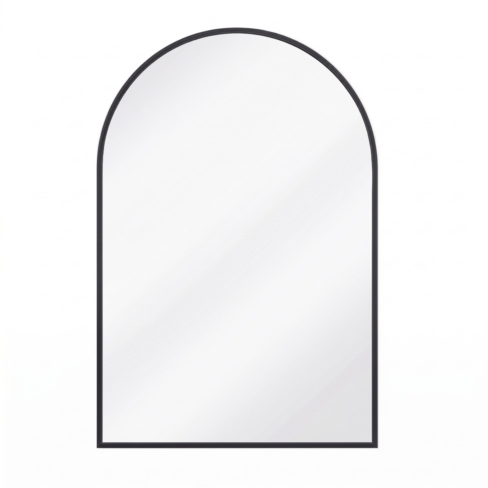 Gleamira 26"x41" Arched Bathroom Mirror Wall Mounted Mirror with Metal Frame, Black