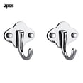 thumbnail image 1 of Ruibeauty 2Pcs Thickened Stainless Steel Coat Hook Single Hook Solid Coat Hook, 1 of 9