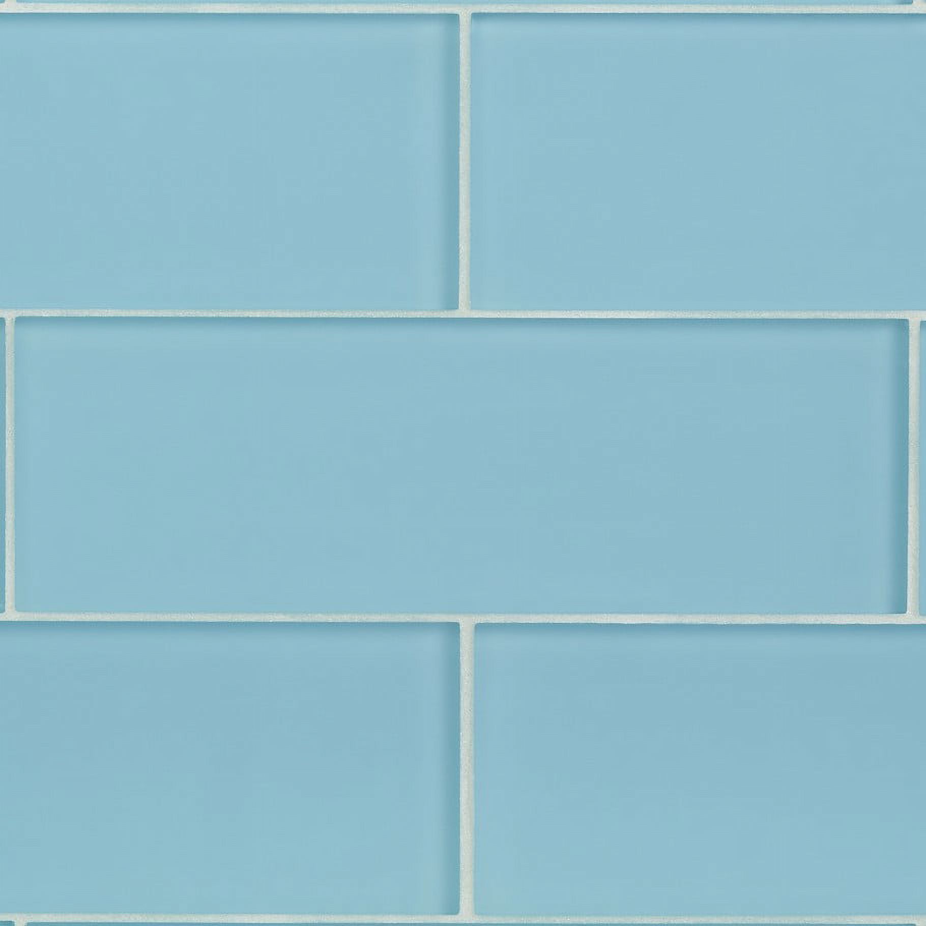 Bond Tile Lucid Turquoise 4 in. x 12 in. Frosted Glass Wall Tile (15 Pieces 5 Sq. Ft. / Box)