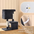 thumbnail image 5 of Yaheetech 33.5" Double Condo Plush Cat Tree with Scratching Posts, Black, 5 of 7