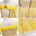 thumbnail image 5 of Little Girls Princess Dress Off Shoulder Yellow Costume Halloween Dress up, 5 of 6