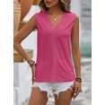 thumbnail image 2 of Anbech Women's V Neck Lace Trim Tank Tops Sleeveless Eyelet Blouse Tunics Vest Dressy, 2 of 6