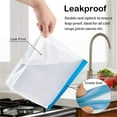 thumbnail image 5 of TETOU 5Pcs Stand Up Reusable Silicone Bag, Leakproof Ziplock Food Storage Bags PEVA Freezer Bags for Sandwich Snack Vegetable Meat Cheese Lunch Marinate Food Travel - 5L, 5 of 6