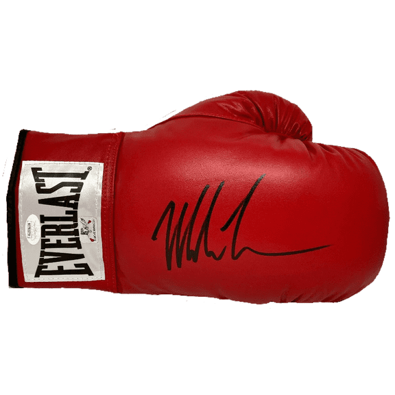 Mike Tyson Signed Right Red Leather Boxing Glove JSA and Mike Tyson Hologram
