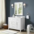 thumbnail image 3 of Ove Decors Tahoe III 42 in W x 21 in D Pure White Single Sink Bathroom Vanity with Engineered Marble Countertop and Mirror, 3 of 7