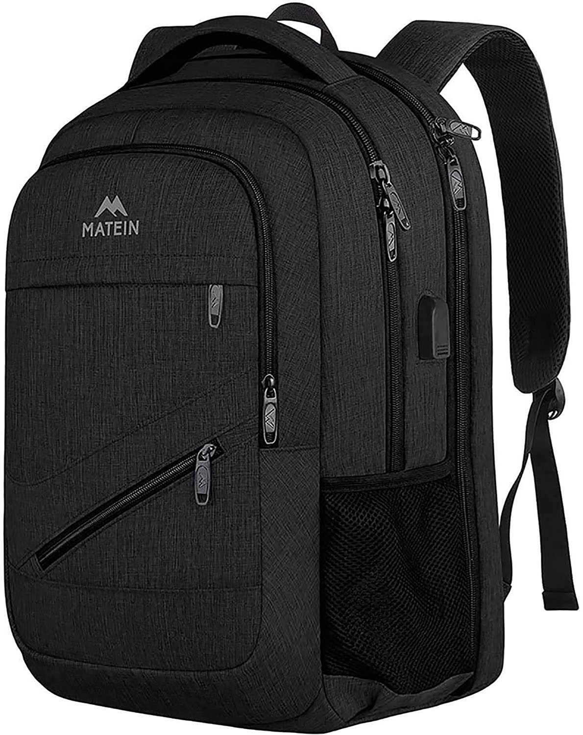 Matein Men/'s Black 45L Travel Laptop Backpack 17.3/" TSA-Friendly Bag USB Port
