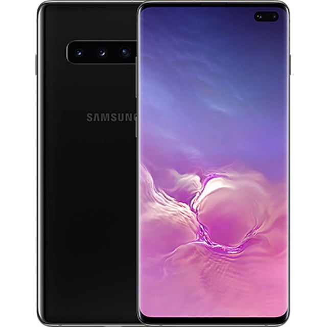 Refurbished Samsung Galaxy S10+ 4G - 128GB – Prism Black – 12MP Triple Rear & 10 MP Front Camera - Fully Unlocked Smartphone - Excellent Condition