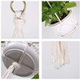 thumbnail image 3 of 4 Pcs Macrame Plant Hanger Indoor and Outdoor with 4 Hooks Hanging Plant Holder Hanging Planter Stand Flower Pots for Decorations - Cotton Rope, 4 Legs, 3 of 7