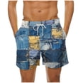 thumbnail image 2 of guisaled Big And Tall Swim Trunks For Men Swim Shorts for Men Quick Dry Elastic Waisted Swim Trunks Summer Lightweight Loose Fit Patchwork Hawaii Beach Swim Buttom, 2 of 6