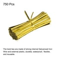 thumbnail image 3 of Uxcell Foil Twist Ties 4.72" Plastic Closure Tie for Bread Candy Gold Tone 750Pcs, 3 of 5