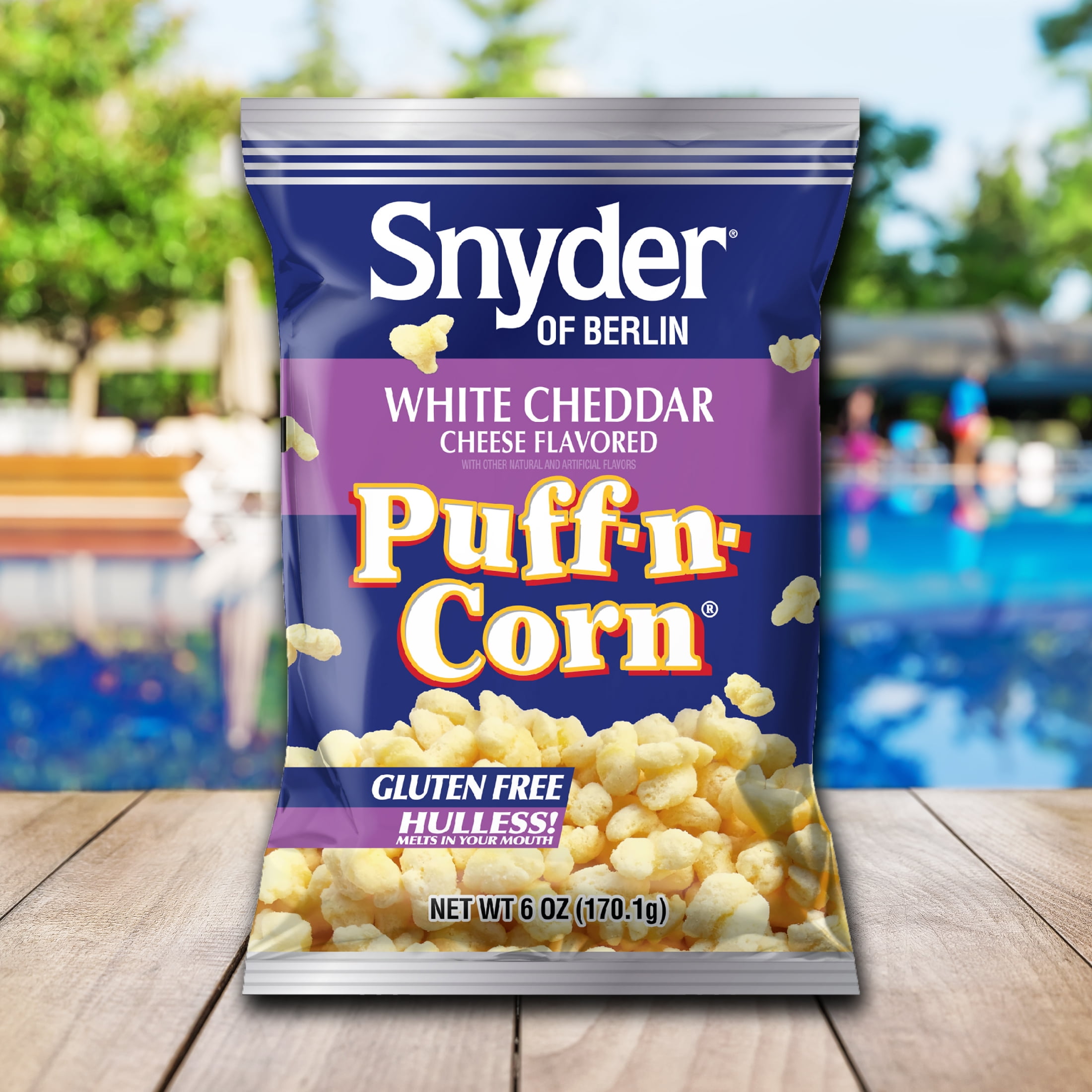 Snyder of Berlin White Cheddar Cheese Puff-n-Corn, Gluten-Free, 6 oz Bag