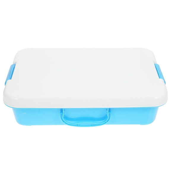 BRIGHTFUFU Bandeja de arena de arena de arena con tapa Caja de almacenamiento de juguetes para niños portátiles portátiles