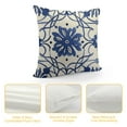 thumbnail image 4 of Nawypu  Farmhouse Christmas Pillow Covers 18x18 Chinoiserie Blue and White Porcelain Throw Pillow Covers Decorative Home Decor Square Blue Willow Cushion Case for Couch, 4 of 5