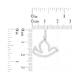 thumbnail image 2 of 14k White Gold, Small Pendant Charm Holy Spirit Dove Created CZ Crystals 21mm with 20" Dainty Neck Chain, 2 of 7