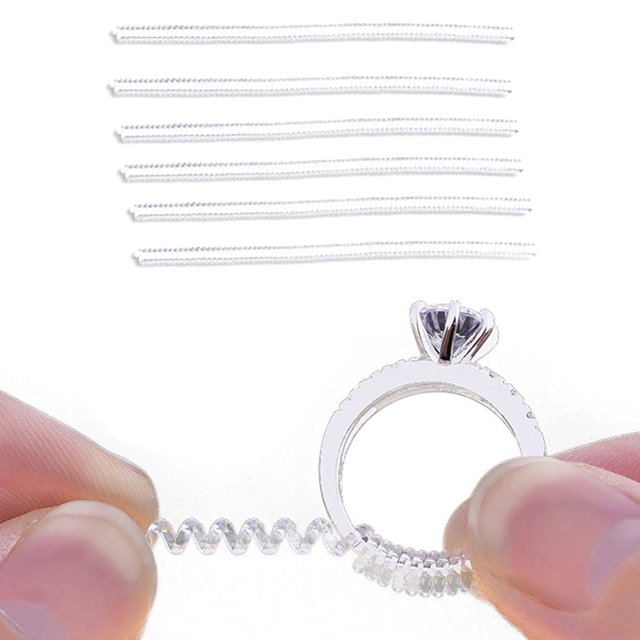 6 Pack Ring Size Adjuster, Clear Ring Sizer Adjuster for Loose Rings
