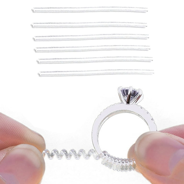 Ring Size Adjuster, 6 Pcs Invisible Ring Size Adjuster TPU Ring