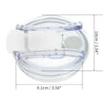thumbnail image 2 of Unique Bargains 1 Pc Durable Tumbler Lid for Office Clear White Plastic, 2 of 5