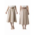 thumbnail image 3 of Women's Vintage High Waist A-Line Flared Midi Skirts Color S, 3 of 7