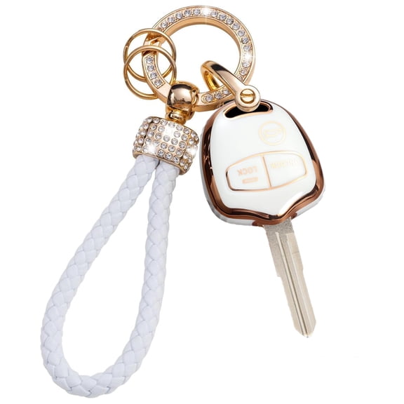 Key Fob Cover Compatible with Fit for Mitsubishi Lancer EX ASX Outlander Galant Pajero 3 Buttons TPU Car Key Protective Cover Keychain Case Holder Protector