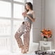 thumbnail image 5 of Fotbe Leopard Brown Pantalones de Pijama para Mujer, Pantalones de Dormir, Pantalones Pj con Cordón y Bolsillos-X-Large, 5 of 6
