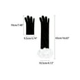 thumbnail image 2 of INSPIRE CHIC Women's Long Puff Gloves Female Full Finger Elbow Ruffled Arm Sleeves for Bridge Wedding Party Banquet Prom Grace Dress Black, 2 of 7