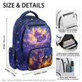 thumbnail image 5 of FUIALDOLG Cartoon Baby Dragon Multi-Pocket Backpacks for School for Back to School Travel, Padded Shoulder Straps Ultra-Light 600D Polyester Kids Backpack, 5 of 10