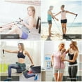 thumbnail image 4 of Stackable Resistance Bands 100Lbs Set with Handles, Ankle Straps & Door Anchor, Ideal for Home Gym & Yoga, 4 of 5