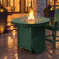 thumbnail image 3 of WestinTrends Helios 47" Modern Outdoor Patio Propane Round Counter Height Fire Pit Table (Rocks Not Included), Dark Green, 3 of 14