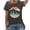 Grey, variant on Crew Neck T Shirts For Women Tree Graphics Print Fashion Short Sleeve Loose Fit Women Tops
