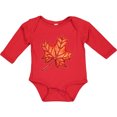 thumbnail image 3 of Inktastic Red Canadian Maple Leaf Boys or Girls Long Sleeve Baby Bodysuit, 3 of 5