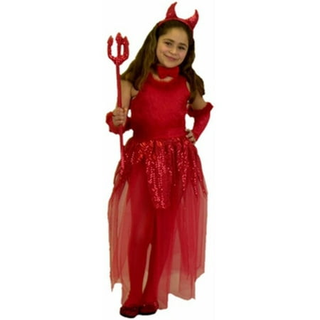 Childs Devil Girl Costume~X-Small 4-6 / Red