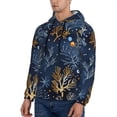 thumbnail image 3 of Pofeuu Mystical Underwater Coral Scene Print Mens Casual Hooded Collar Drawstring Hoodies Pullover Sweatshirts Casual Long Sleeve Shirts-XX-Large, 3 of 7