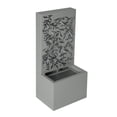 thumbnail image 3 of Christopher Knight Home 30.71" Outdoor Fountain with LED Lights, Leaf Cutout Water Wall Feature, Light Gray, 3 of 11