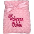 thumbnail image 1 of Blanket Luxury Rosebud Style Pink Princess Name Print, 1 of 3