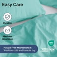 thumbnail image 7 of CGK Linens 3-Piece Premium Duvet Cover Set - Queen Size Soft Comforter Cover With Zipper & Matching Pillowcases, Spa Blue, 7 of 7